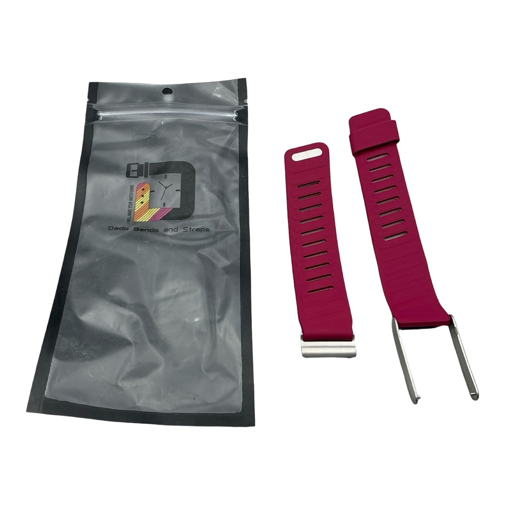 Dado Bands and Straps Replacement Silicone Watch Band Maroon Red 22mm Sport